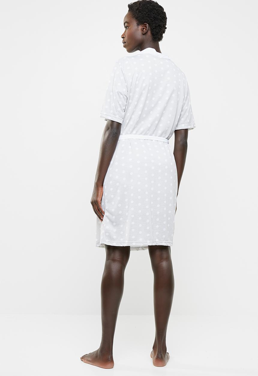 edit - Short sleeve gown - grey