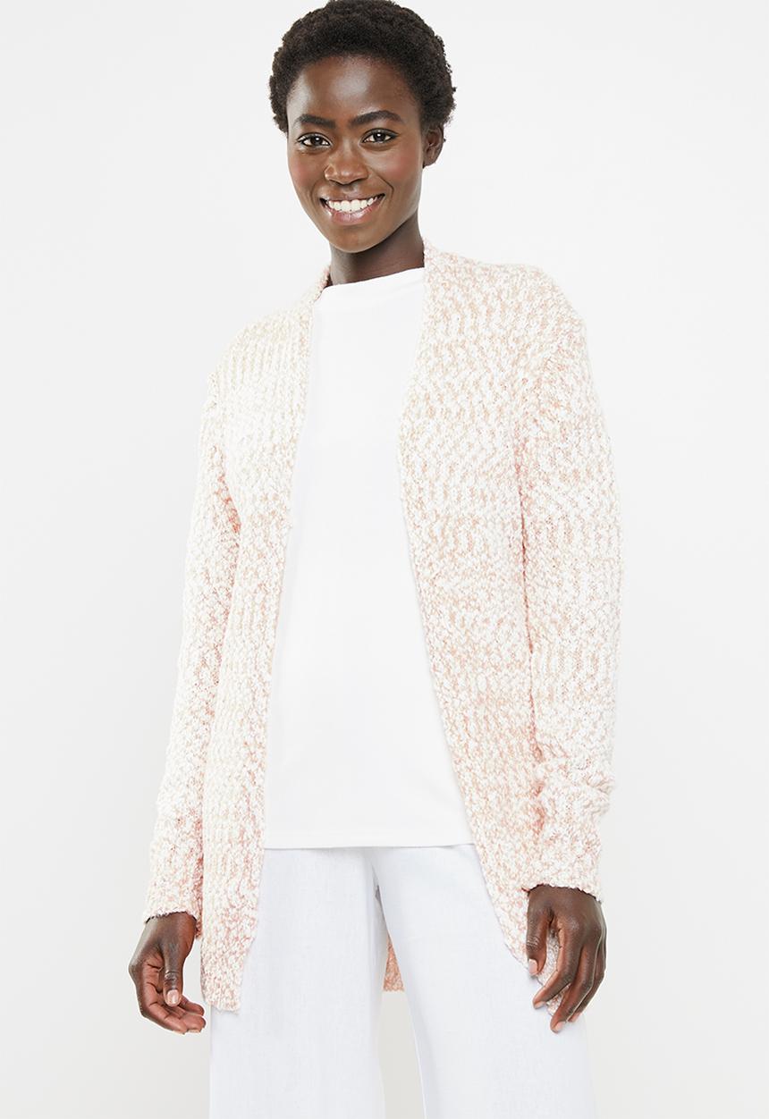 edit - Open front cardigan - pink