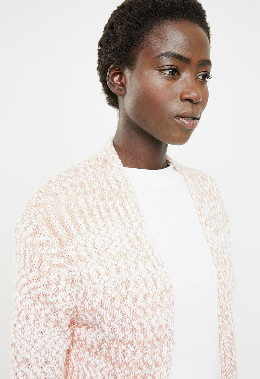 edit - Open front cardigan - pink