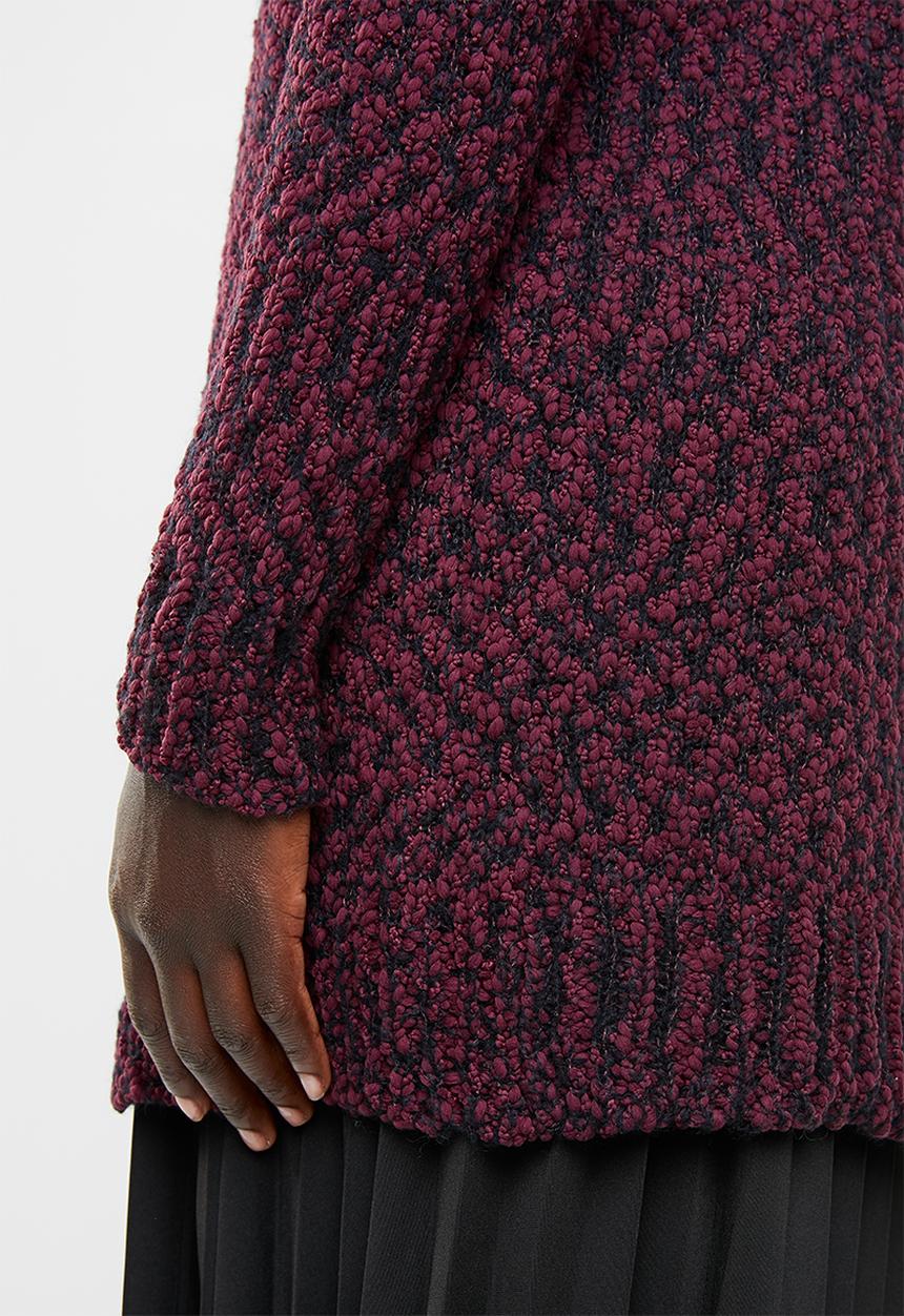 edit - Open front cardigan - burgundy