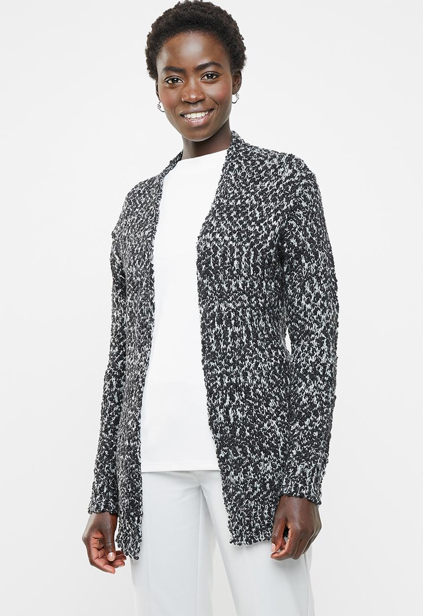 edit - Open front cardigan - black