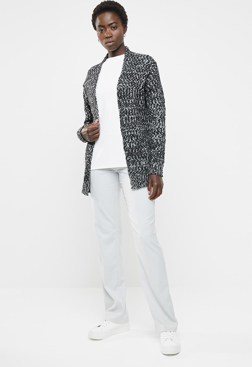 edit - Open front cardigan - black