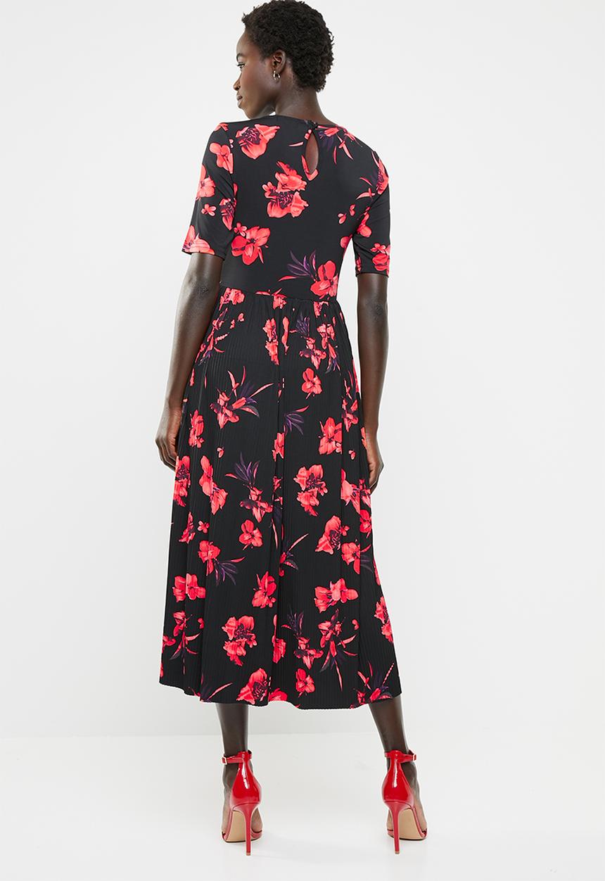 edit - Pleated maxi dress - multi