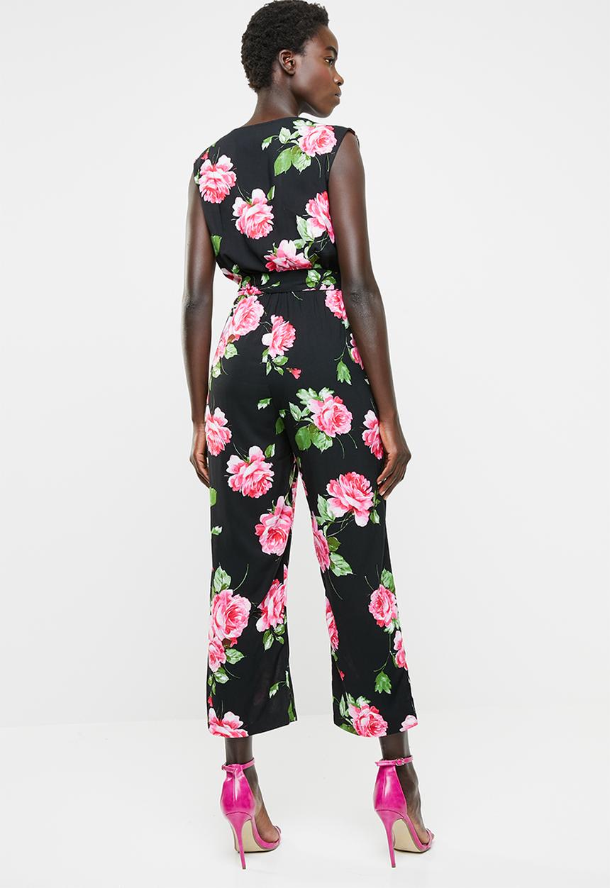edit - Wrap-over sleeveless jumpsuit - multi
