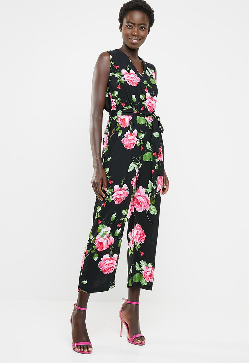 edit - Wrap-over sleeveless jumpsuit - multi