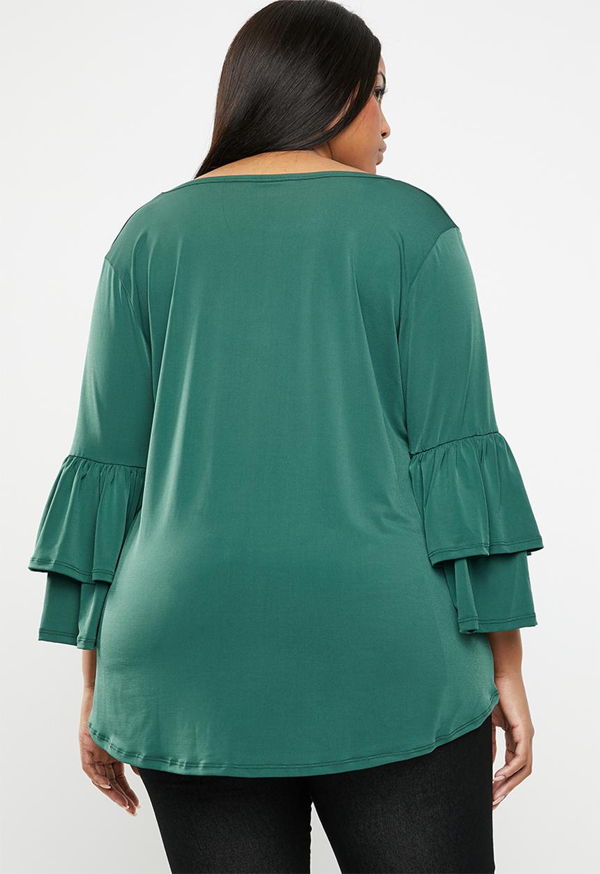 edit Plus - Bell sleeve tunic - green