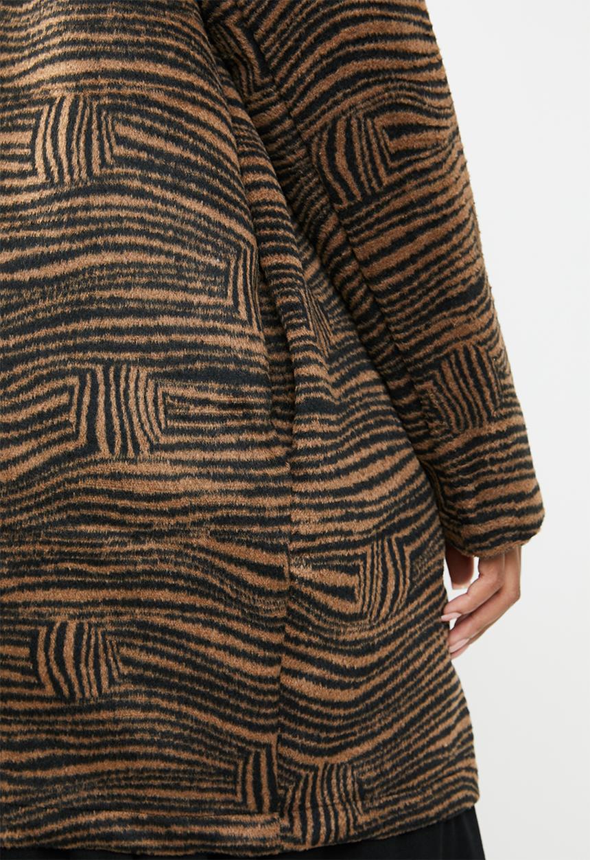 STYLE REPUBLIC PLUS - Stripe cocoon coat - Multi