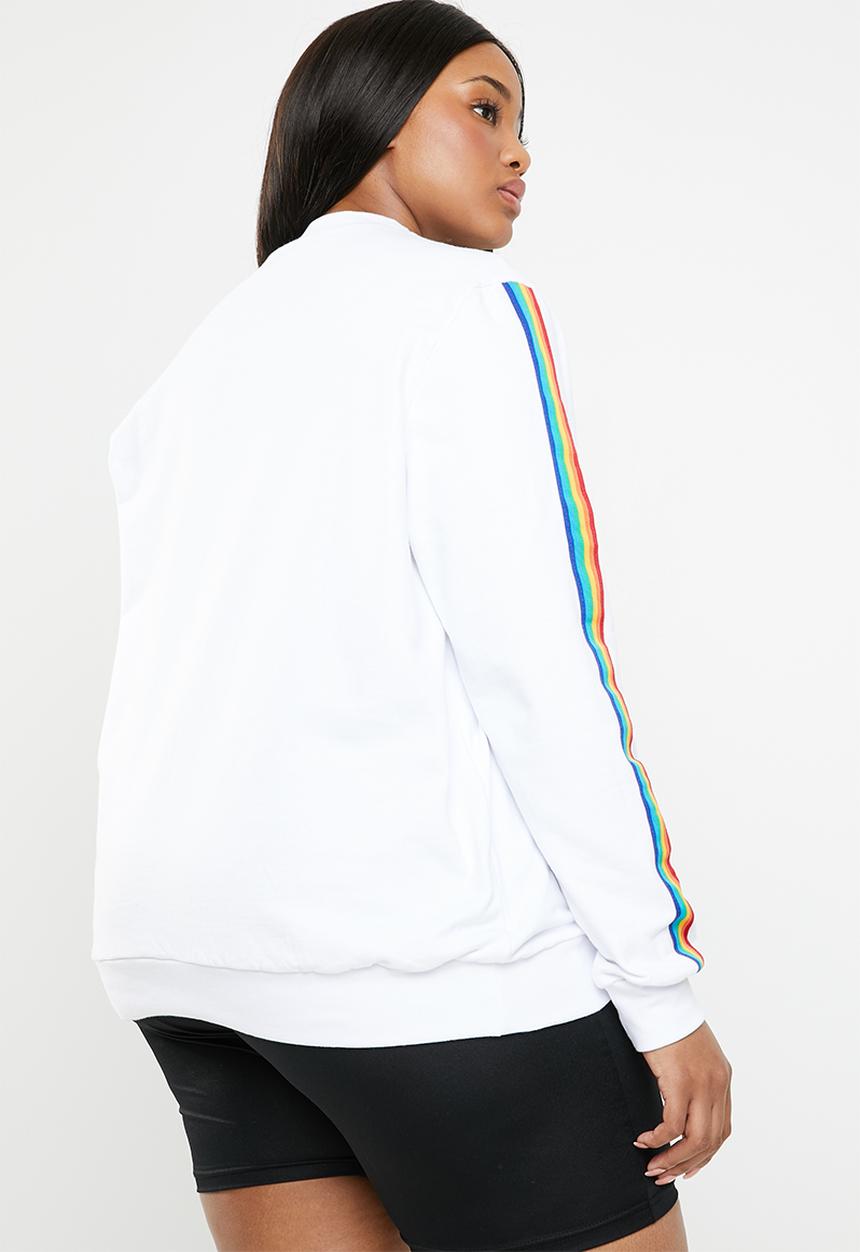STYLE REPUBLIC PLUS - Rainbow sweater - white