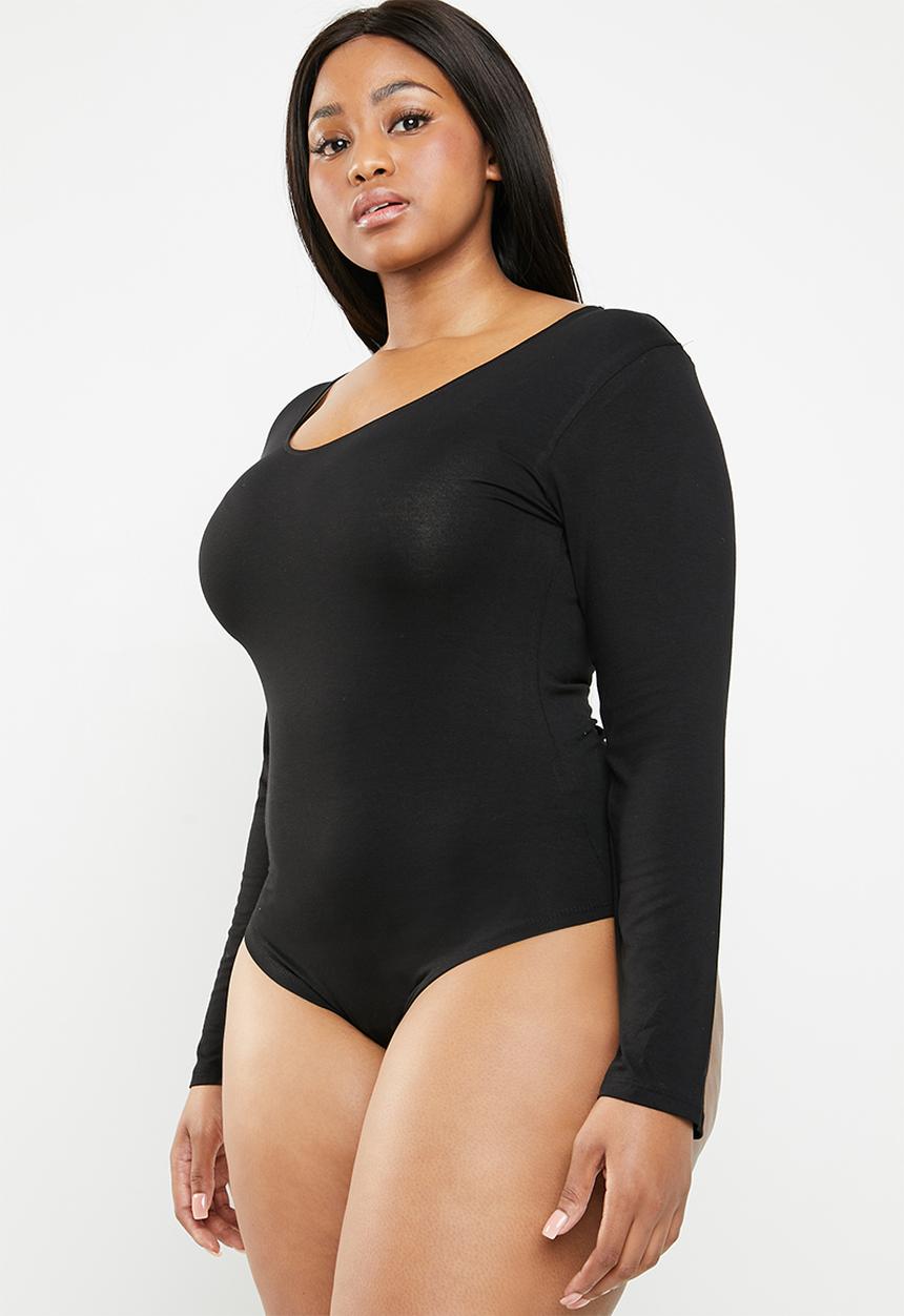 STYLE REPUBLIC PLUS - Scoopneck bodysuit - black