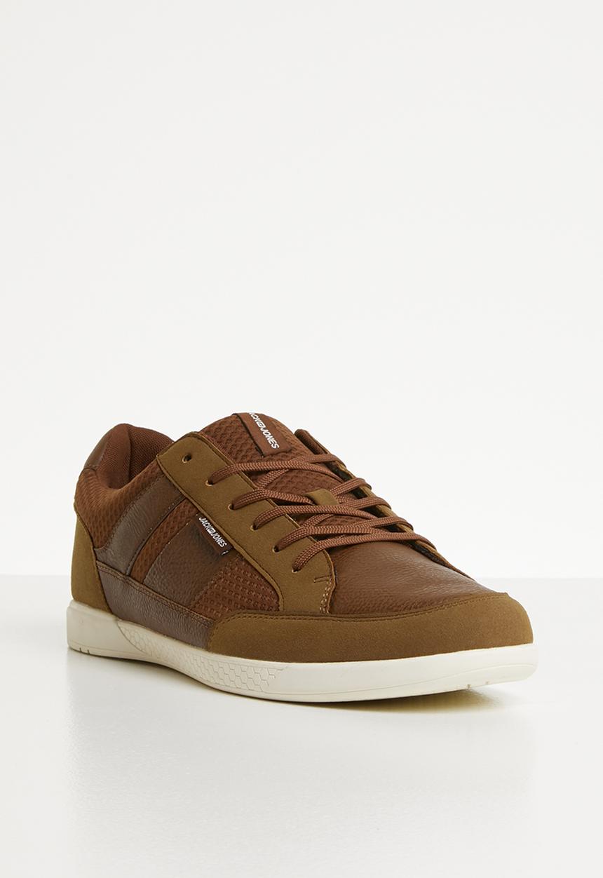 Jack & Jones - Byson mesh mix sneaker - cognac