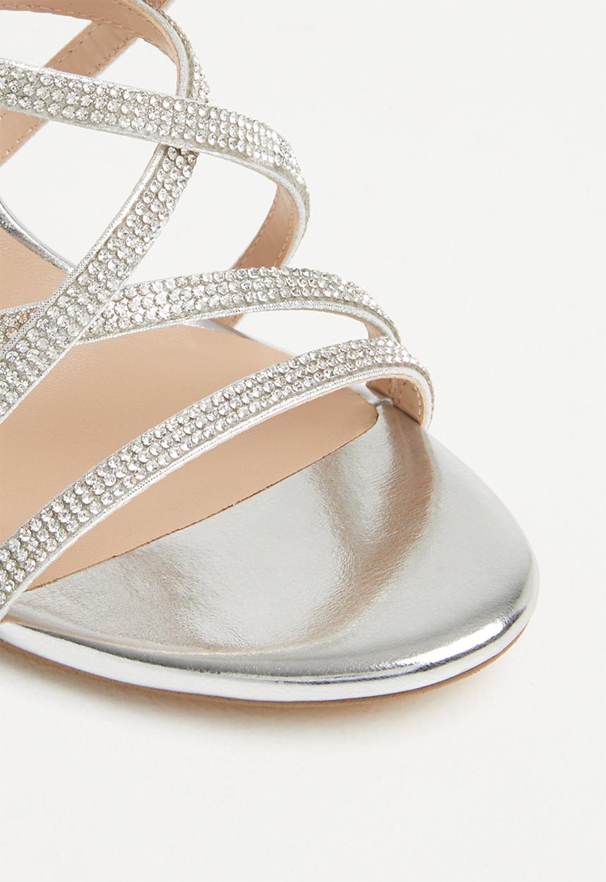 ALDO - Rhinestone heel - silver
