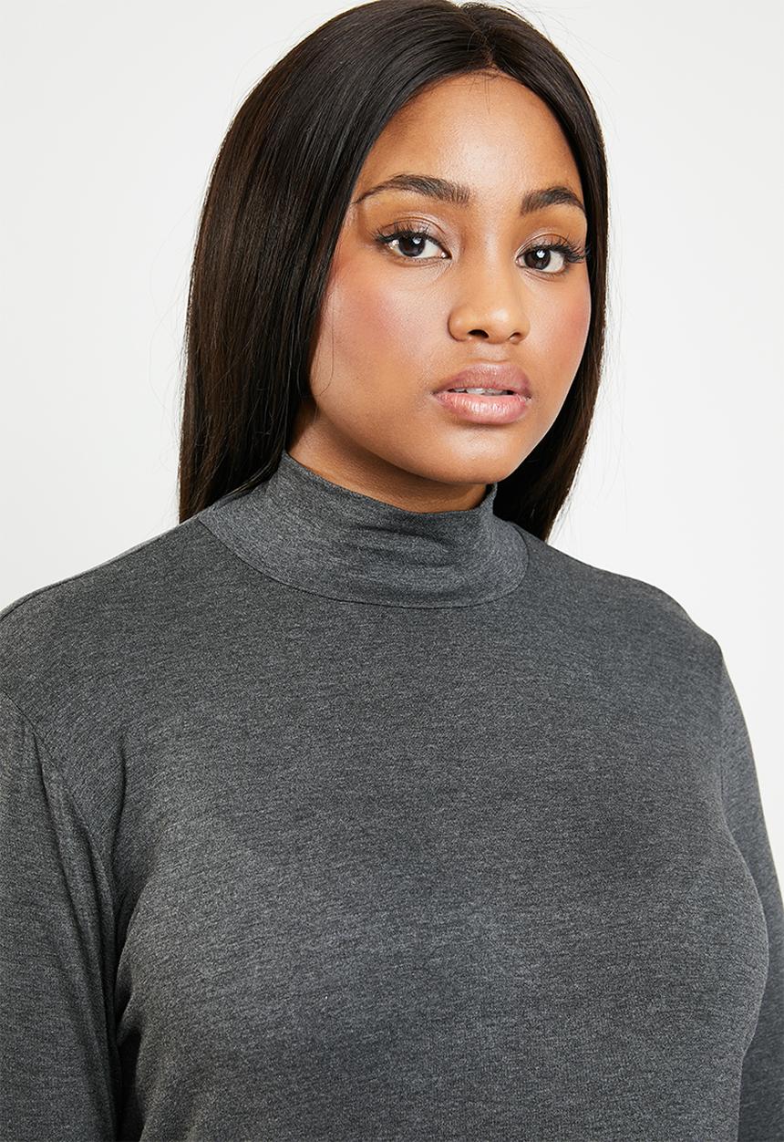 STYLE REPUBLIC PLUS - Turtle neck top - grey