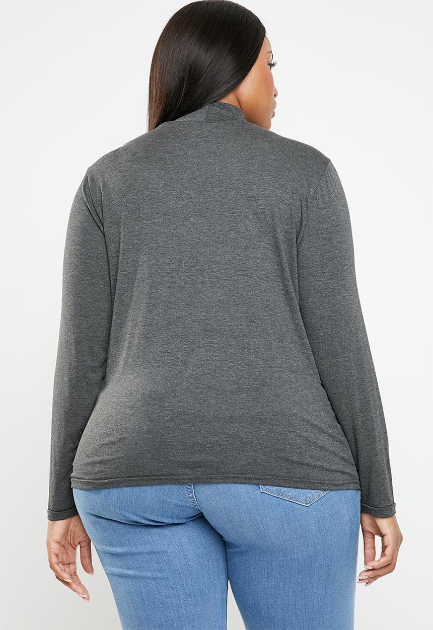 STYLE REPUBLIC PLUS - Turtle neck top - grey
