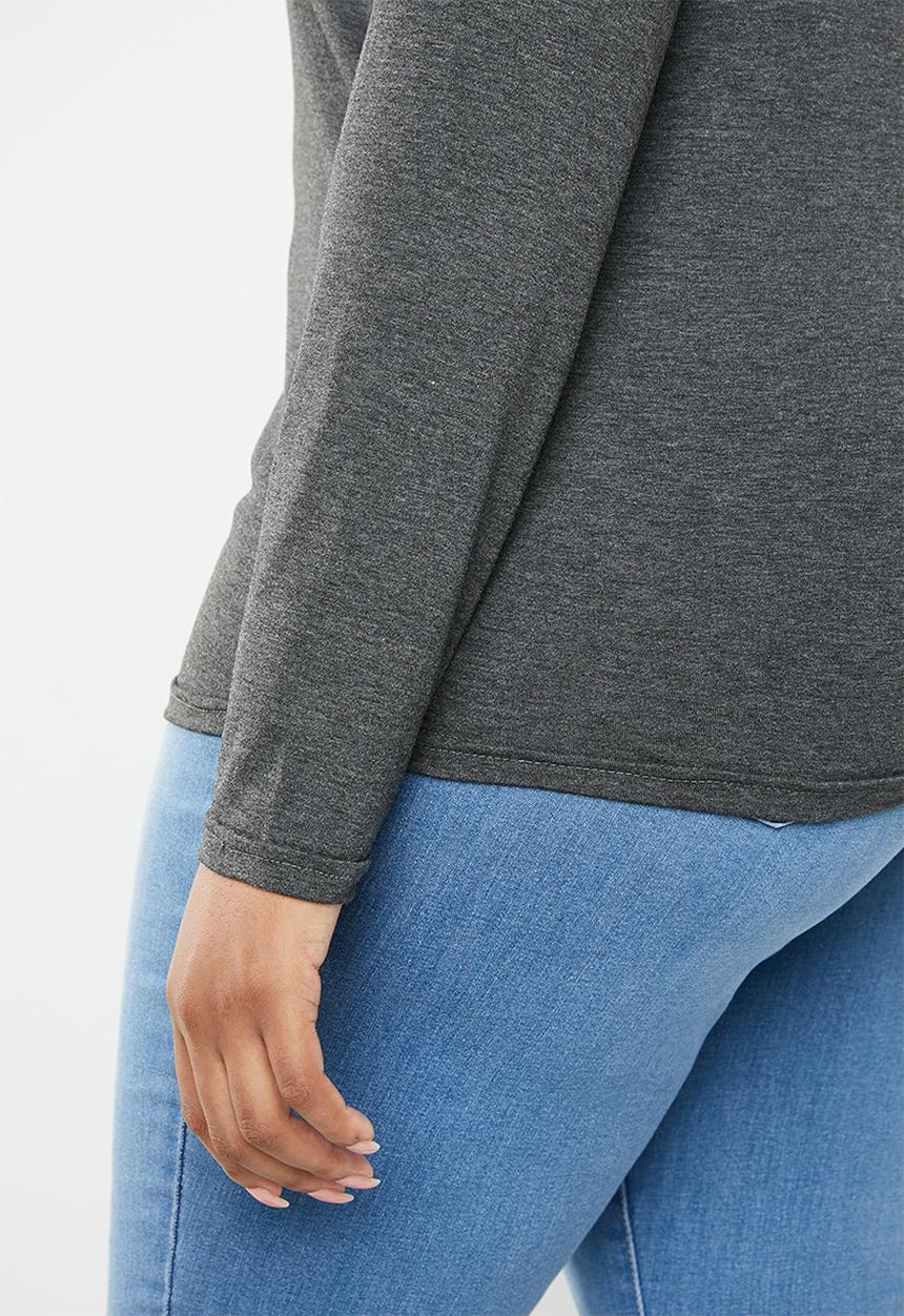 STYLE REPUBLIC PLUS - Turtle neck top - grey