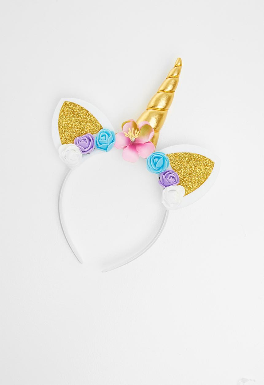 Pop Candy - Unicorn headband with flower detail - multi 