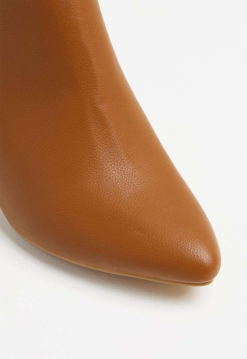 Jada - Kitten heel boot - tan