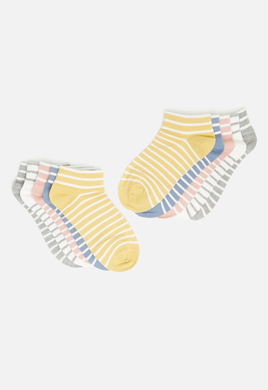 Joy Collectables - 5 pair stripe detail sockpack - multi  
