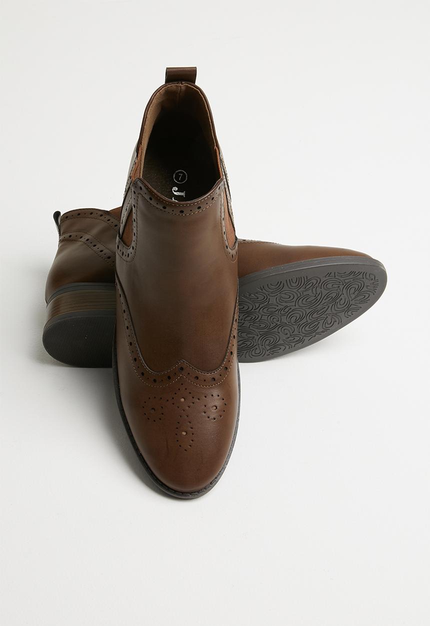 Jada - Brogue chelsea boot - brown