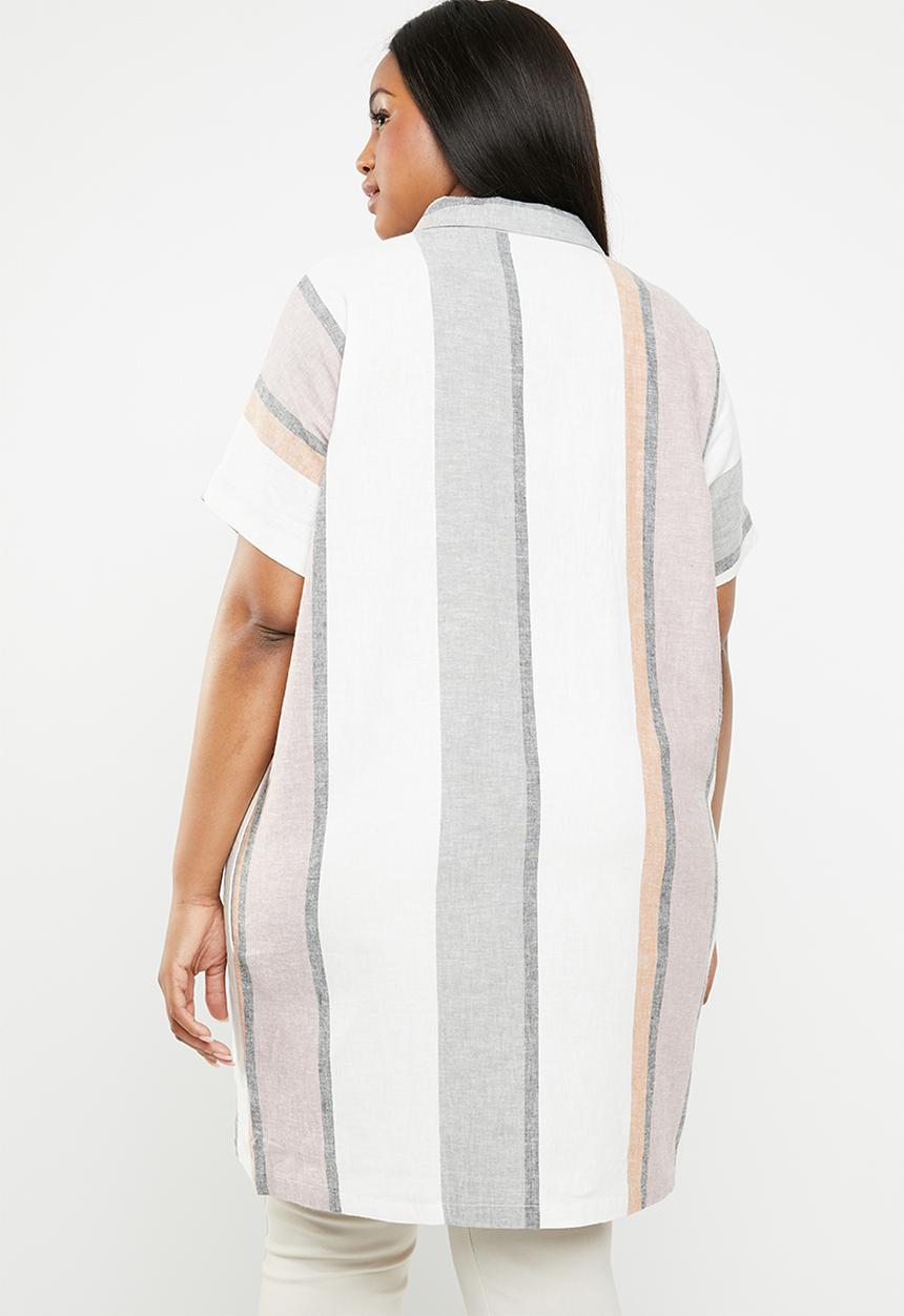 AMANDA LAIRD CHERRY - Nozibele plus button through tunic - multi