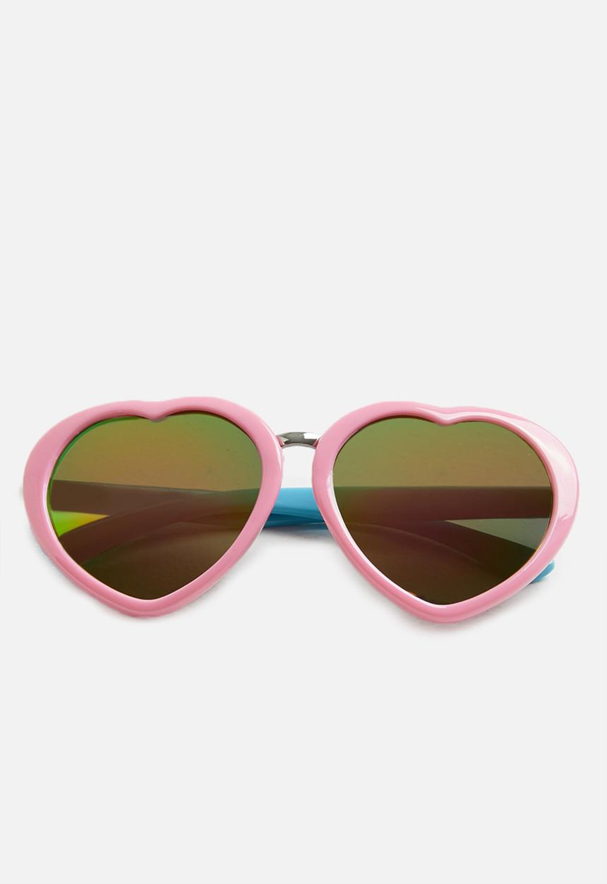 Pop Candy - Heart frame sunglasses - pink & blue 