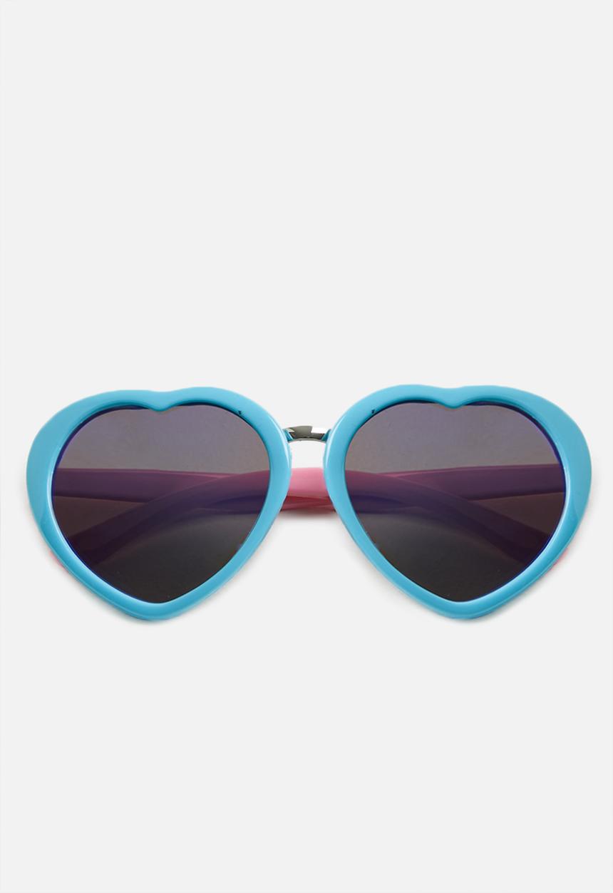 Pop Candy - Heart frame sunglasses - blue & pink
