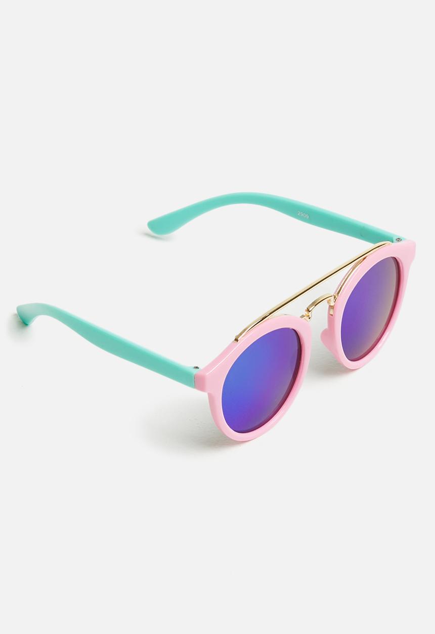 Pop Candy - Round sunglasses - pink & turquoise 
