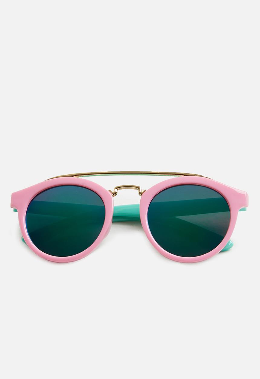 Pop Candy - Round sunglasses - pink & turquoise 