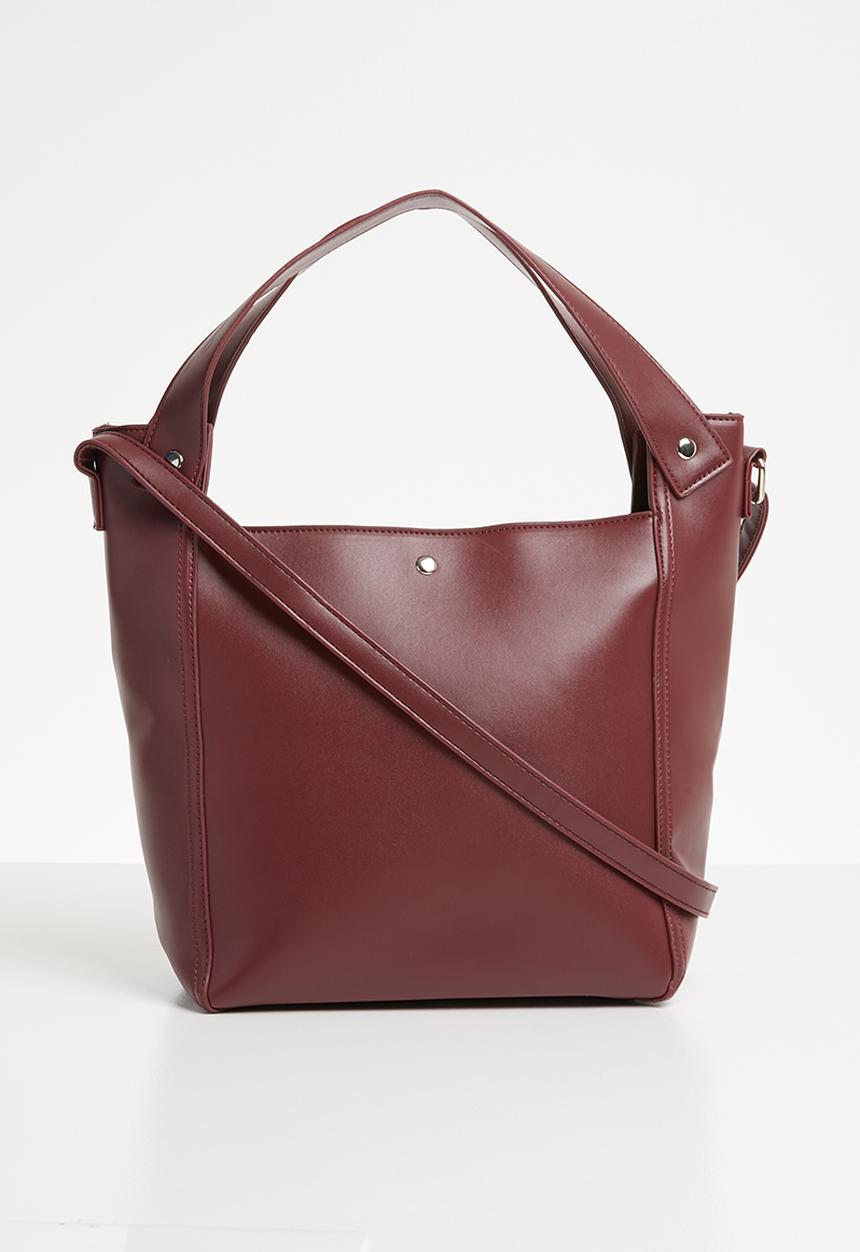 Superbalist - Jasmine structured tote bag - burgundy