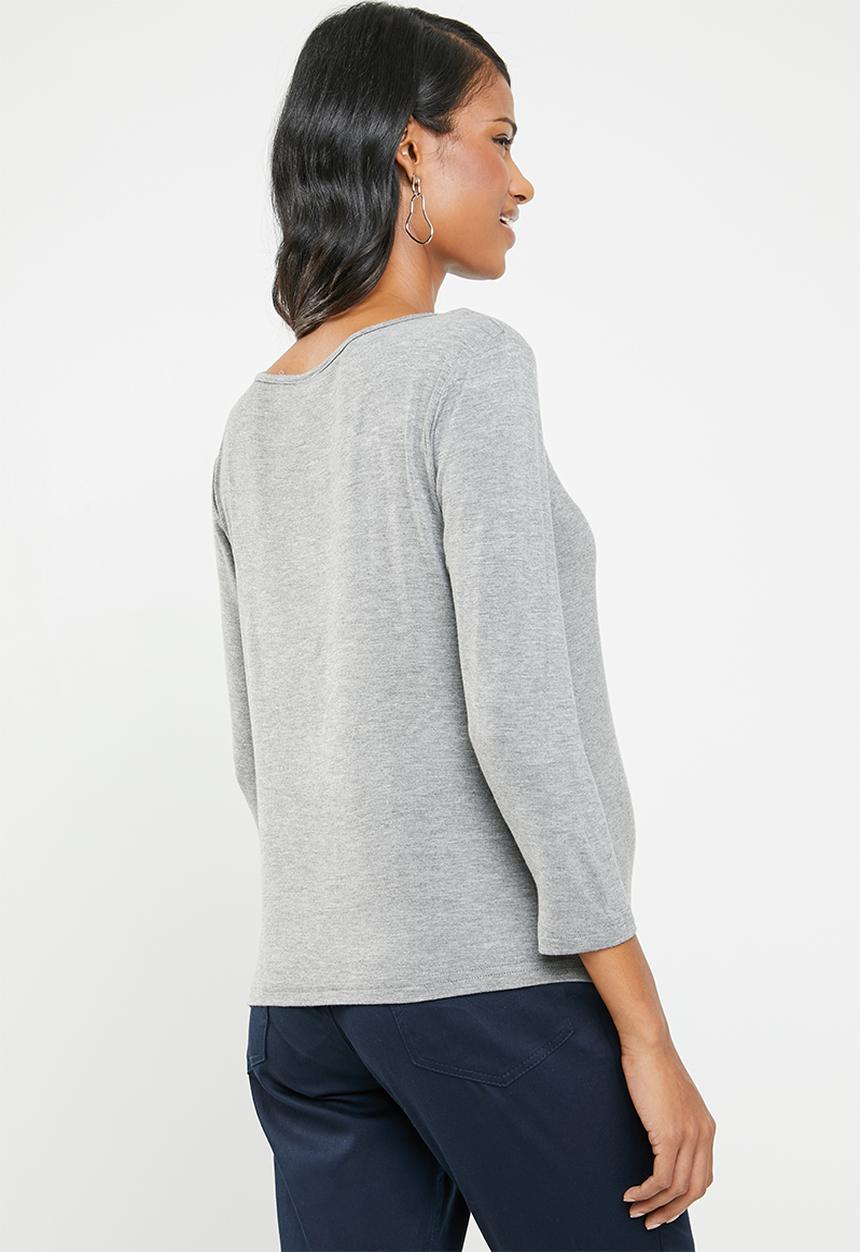 edit Maternity - Maternity boat neck top - grey