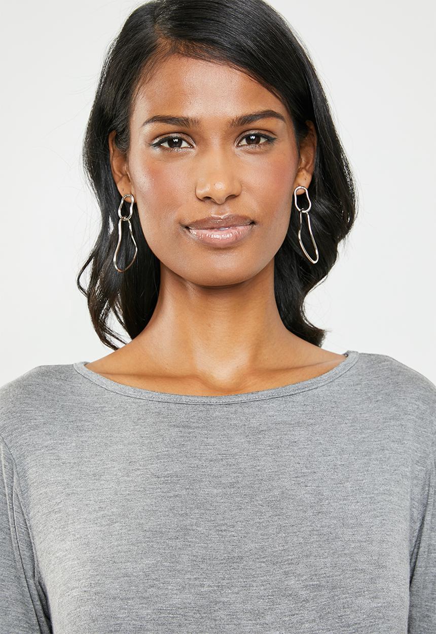 edit Maternity - Maternity boat neck top - grey