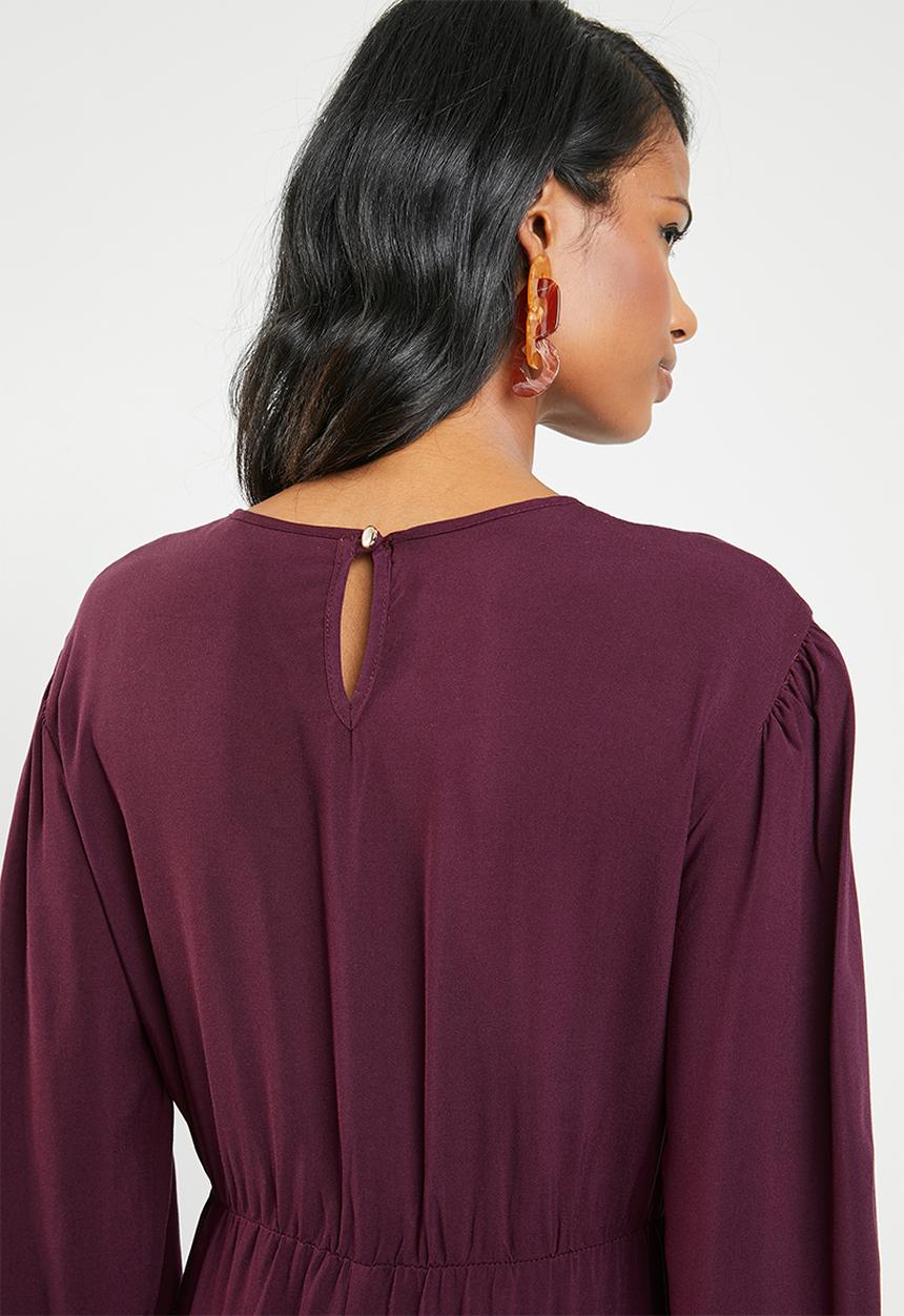 edit Maternity - Maternity tier smart dress - purple