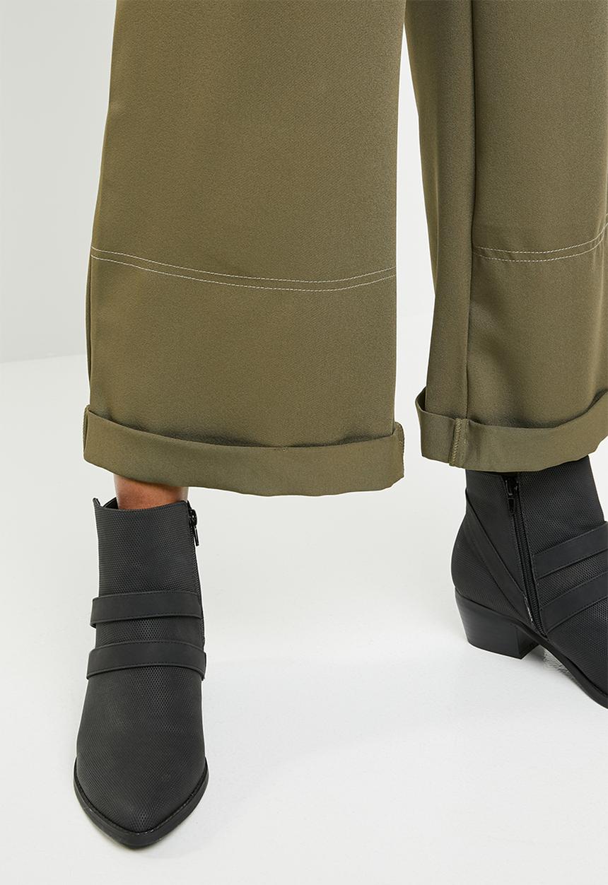 edit Maternity - Maternity Stitch detail utility pants - khaki