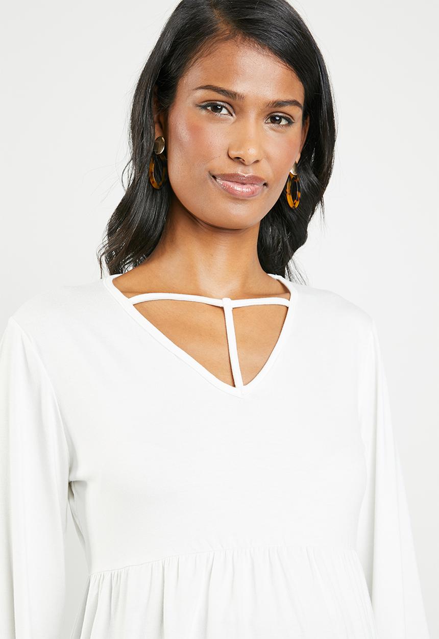edit Maternity - T-detail blouse - white