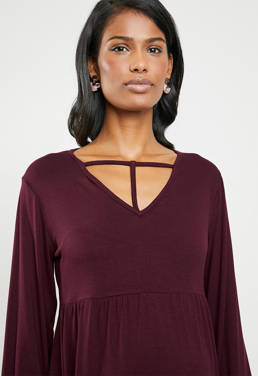 edit Maternity - T-detail blouse - purple