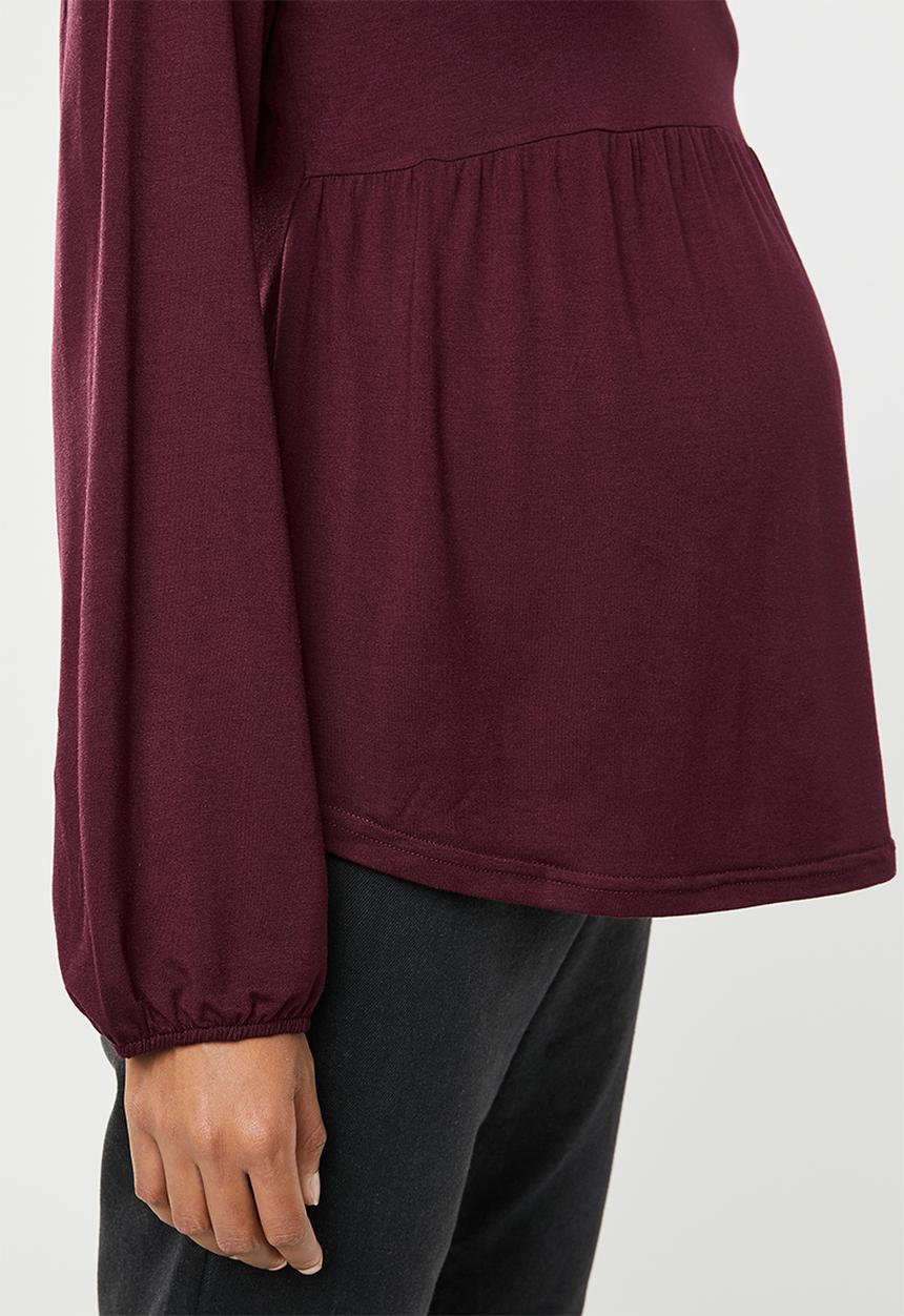 edit Maternity - T-detail blouse - purple