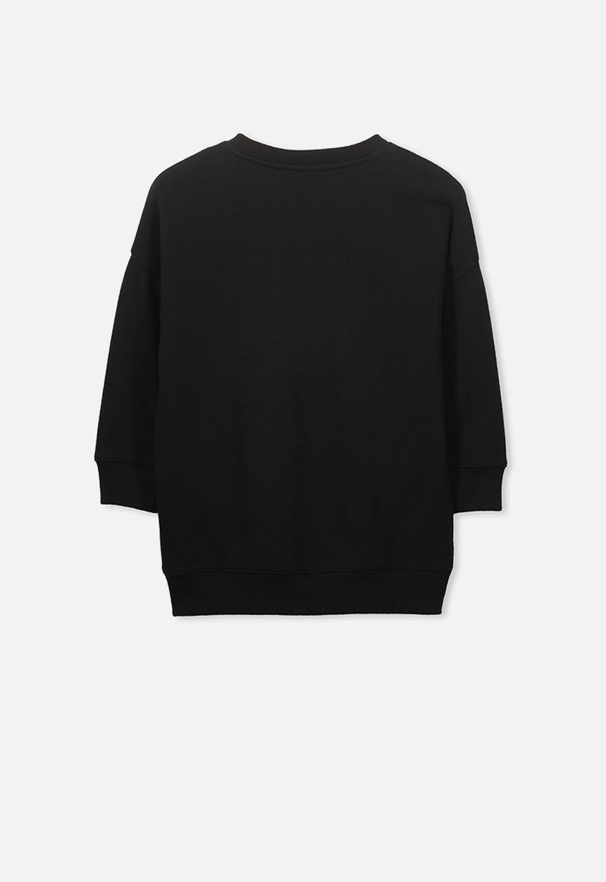 Cotton On - Sage longline crew - black