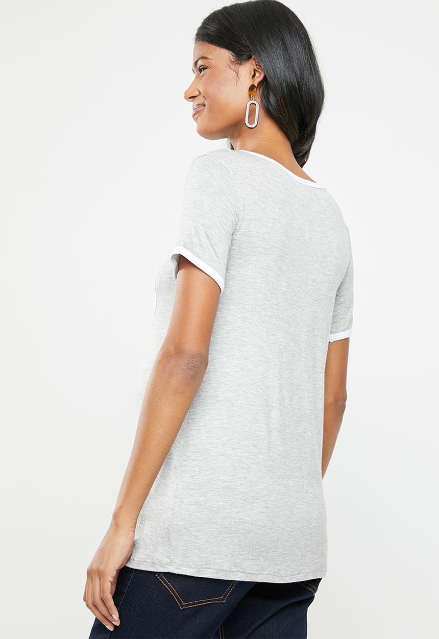 edit Maternity - Maternity pocket T-shirt - grey