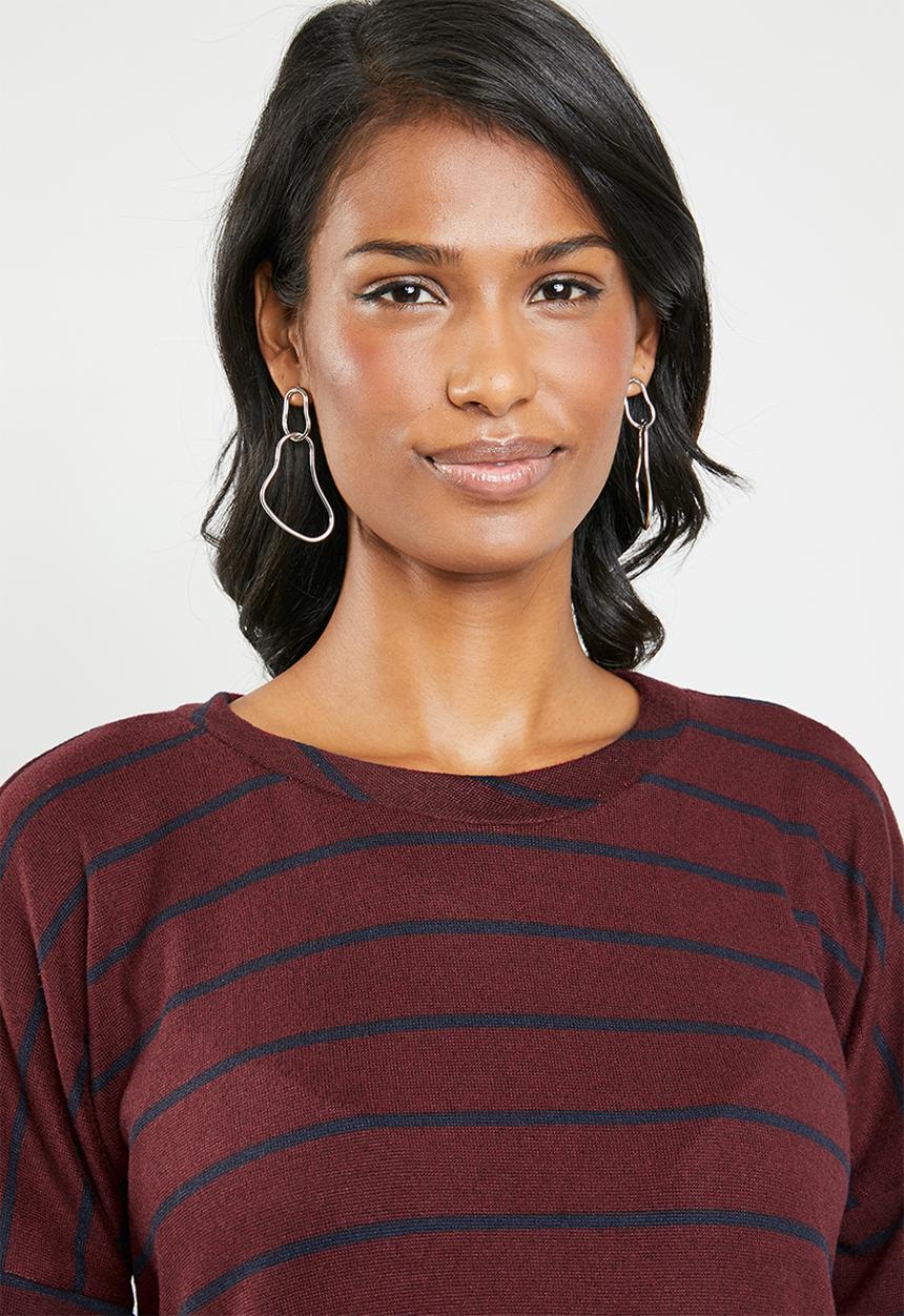 edit Maternity - Maternity studded jersey - burgundy