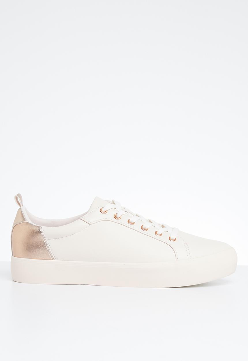 Call It Spring - Faux leather lace-up flatform sneaker - light pink