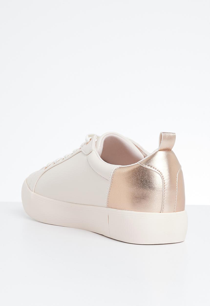 Call It Spring - Faux leather lace-up flatform sneaker - light pink