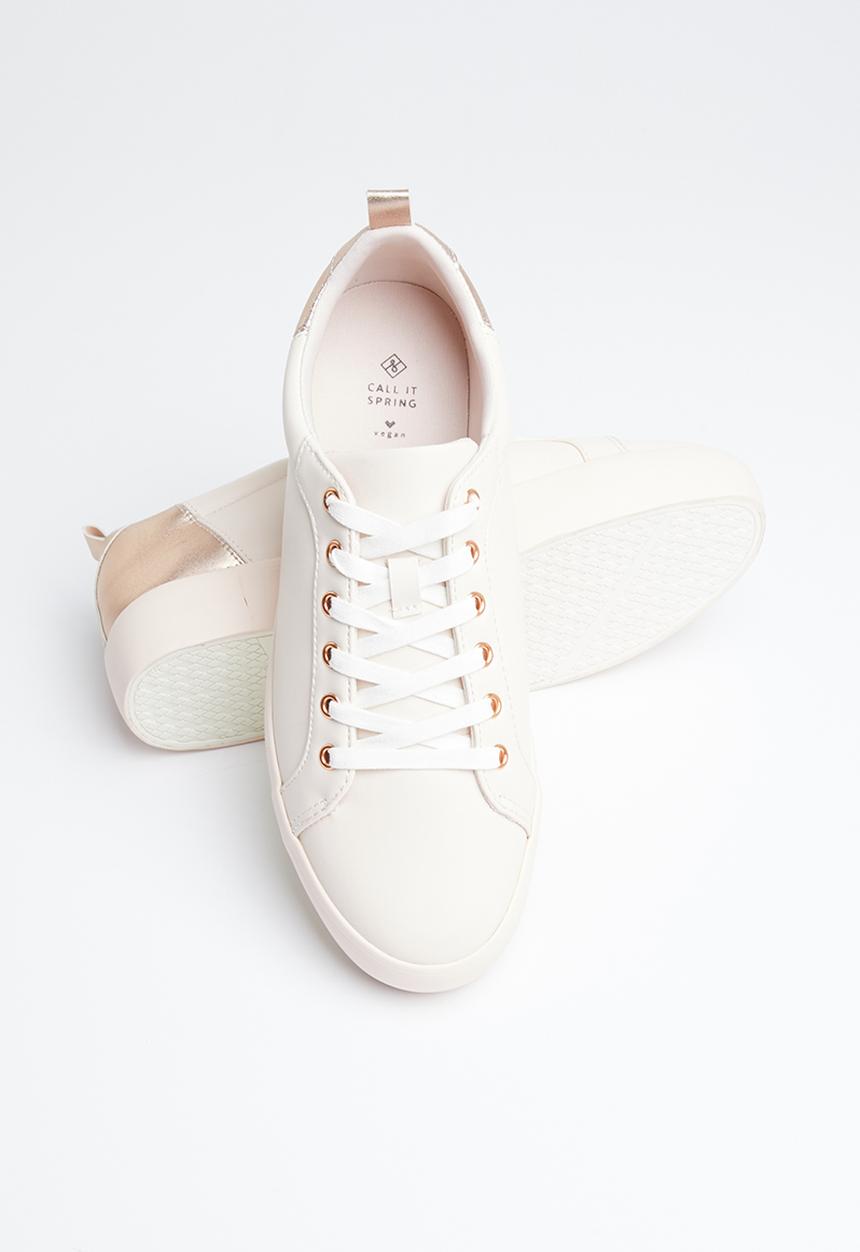 Call It Spring - Faux leather lace-up flatform sneaker - light pink