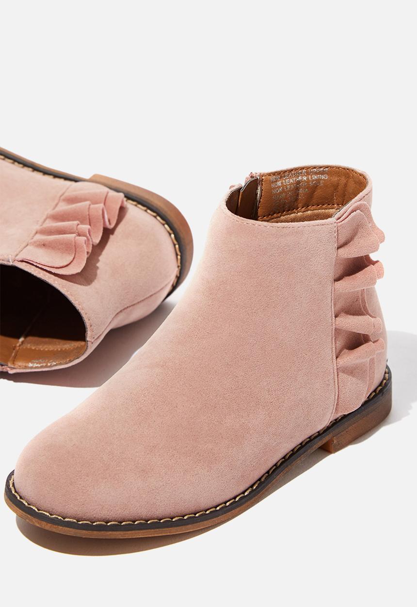 Cotton On - Ruffle ankle boot - pink