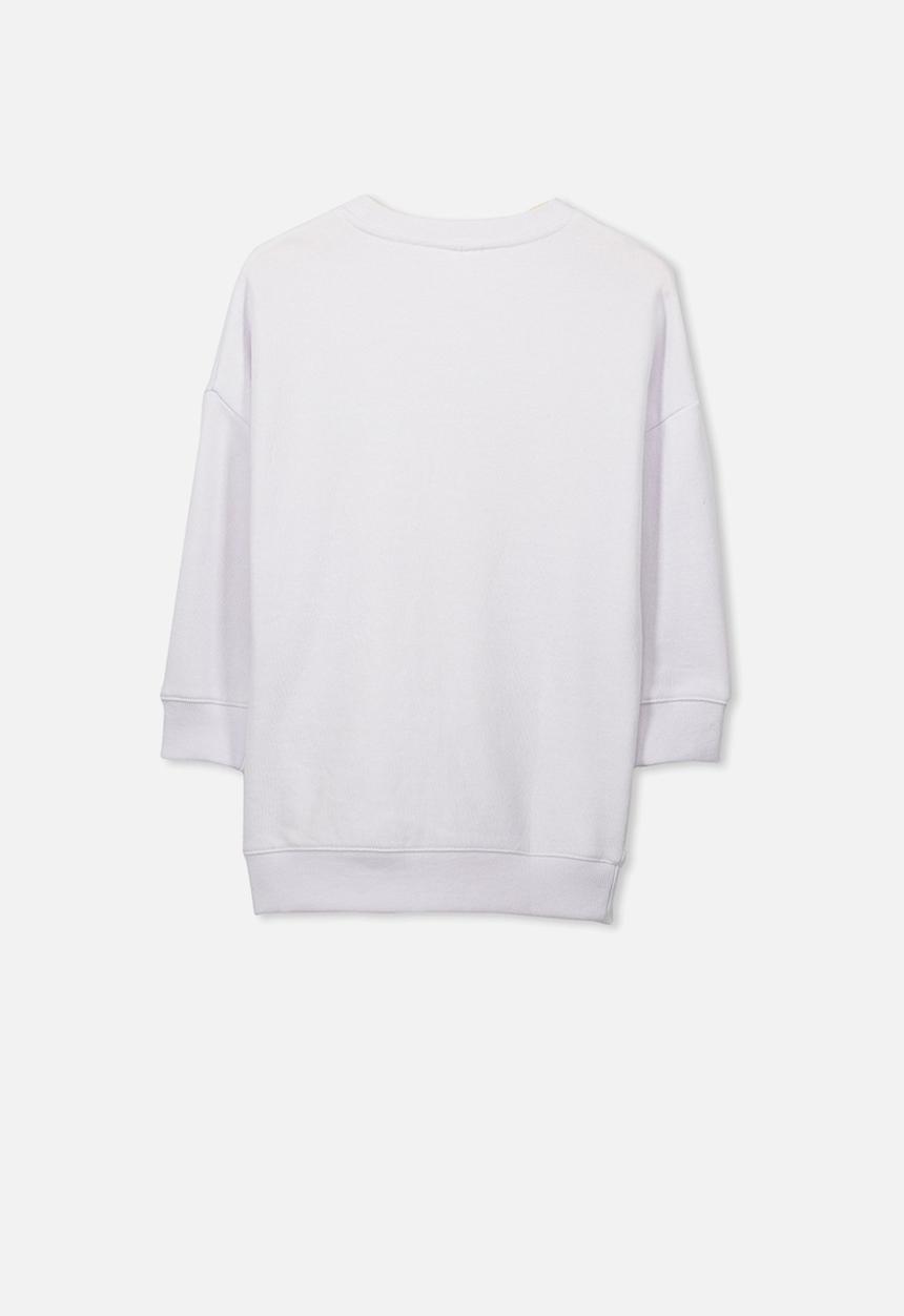 Cotton On - Sage longline crew - white