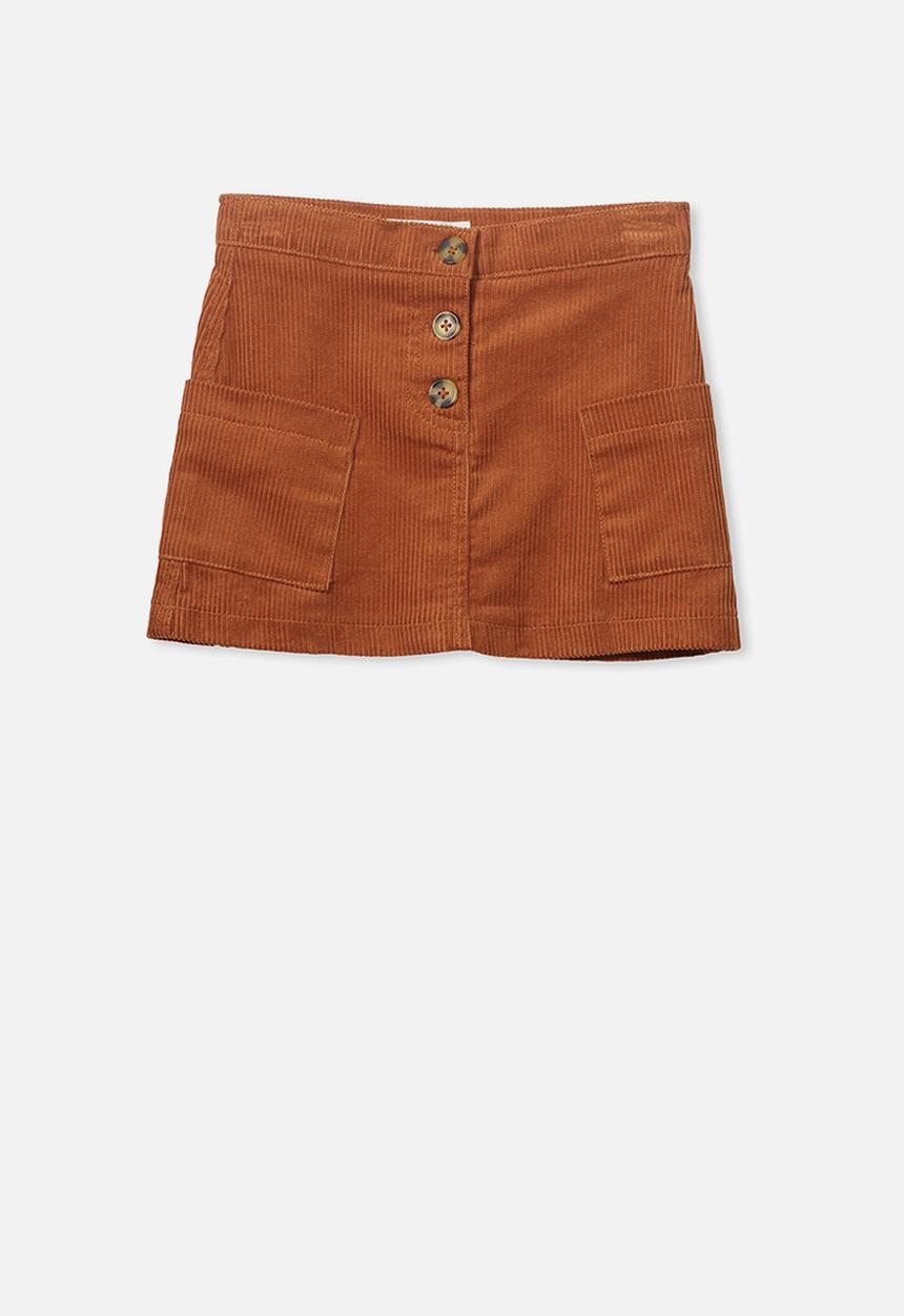 Cotton On - Rose cord skirt - brown