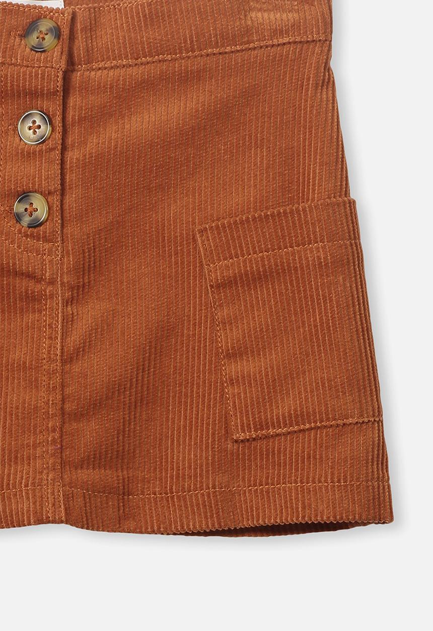 Cotton On - Rose cord skirt - brown