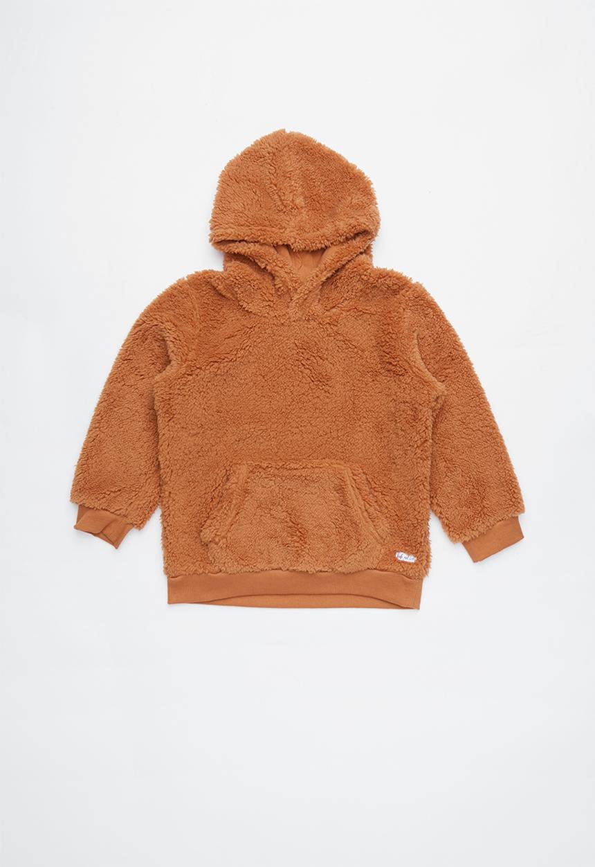 Cotton On - Talita teddy hooded fleece - brown