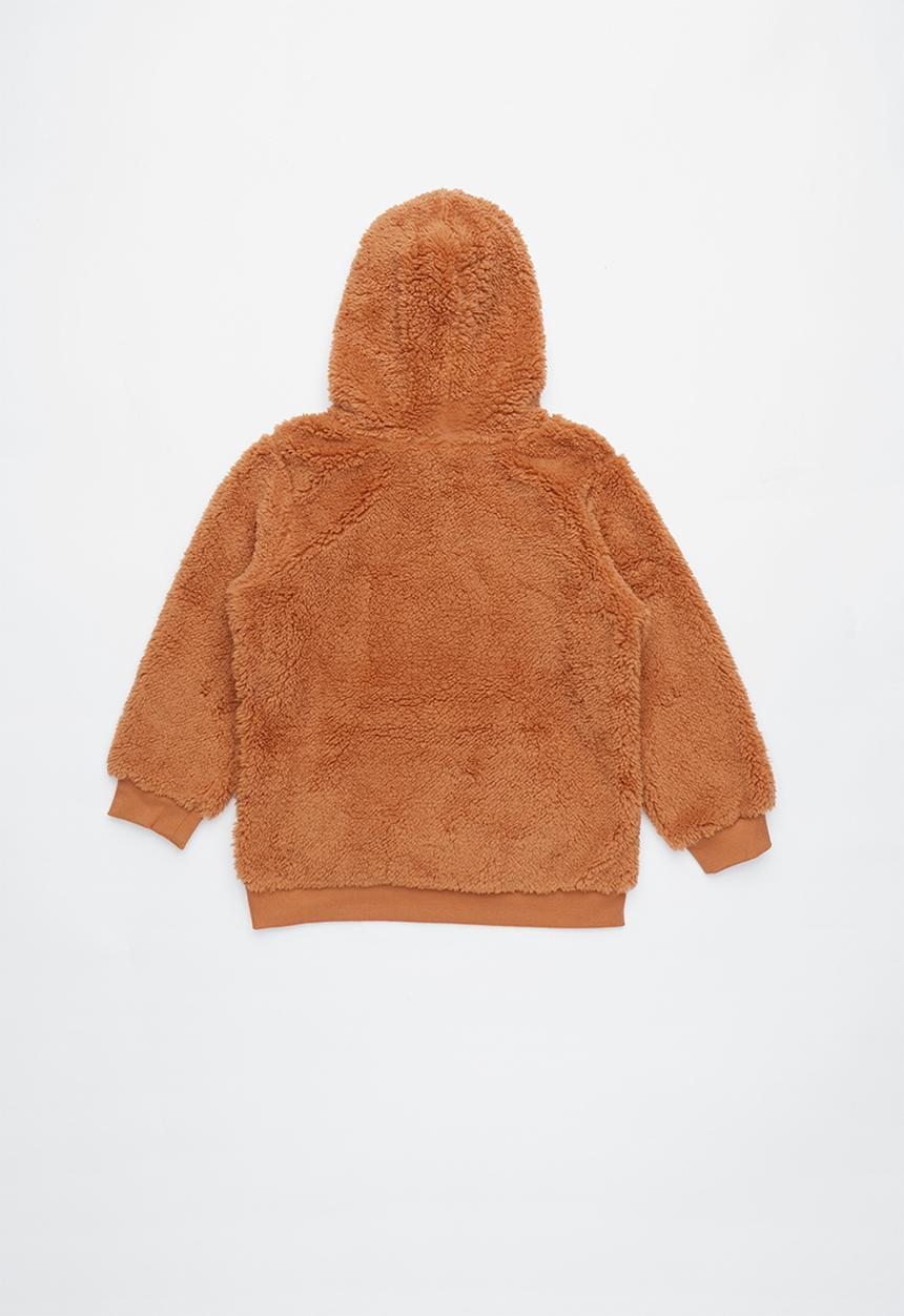 Cotton On - Talita teddy hooded fleece - brown