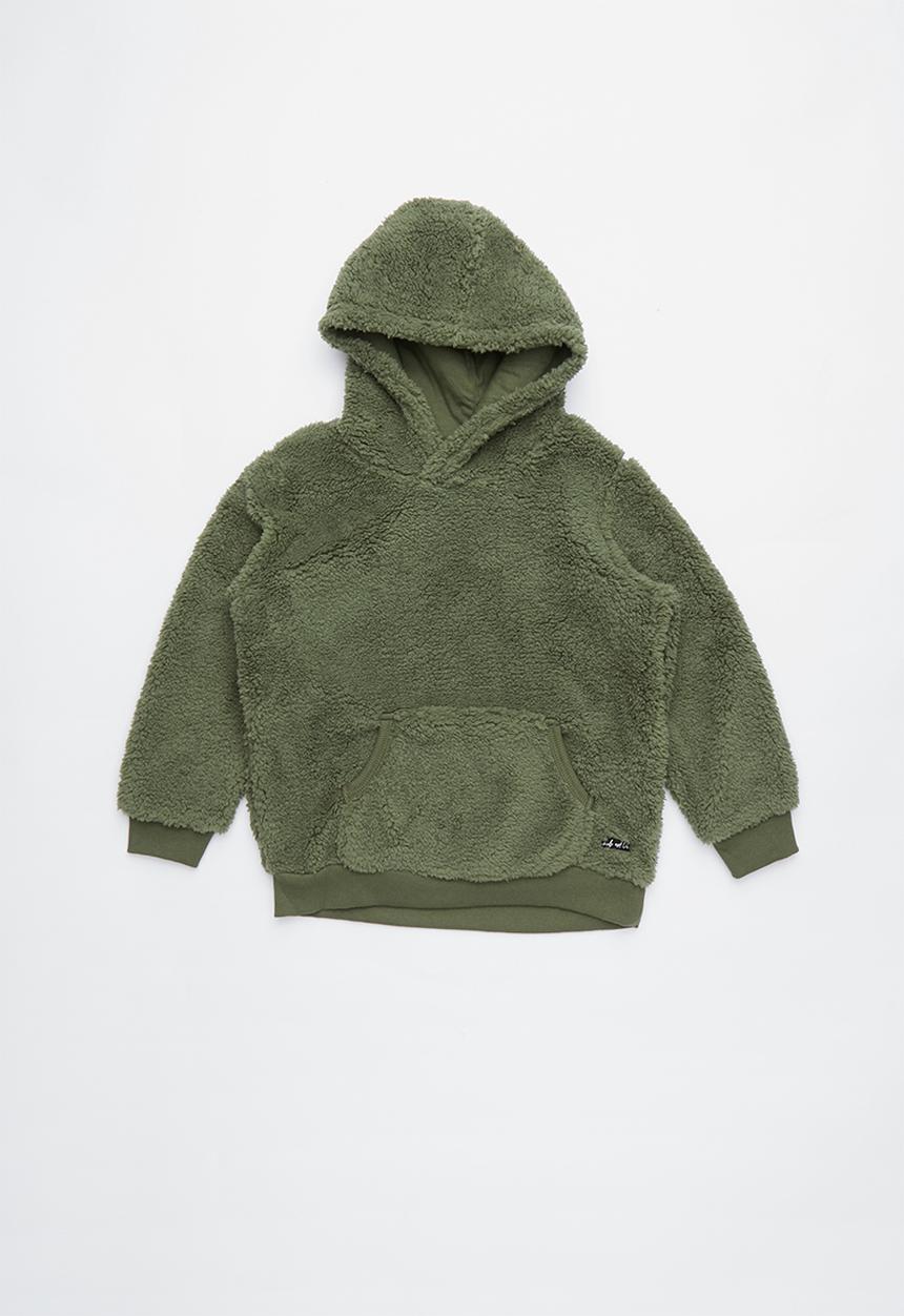 Cotton On - Teddy hooded fleece - green