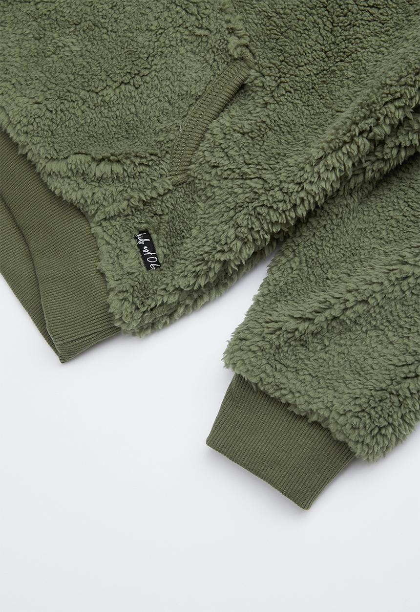 Cotton On - Teddy hooded fleece - green