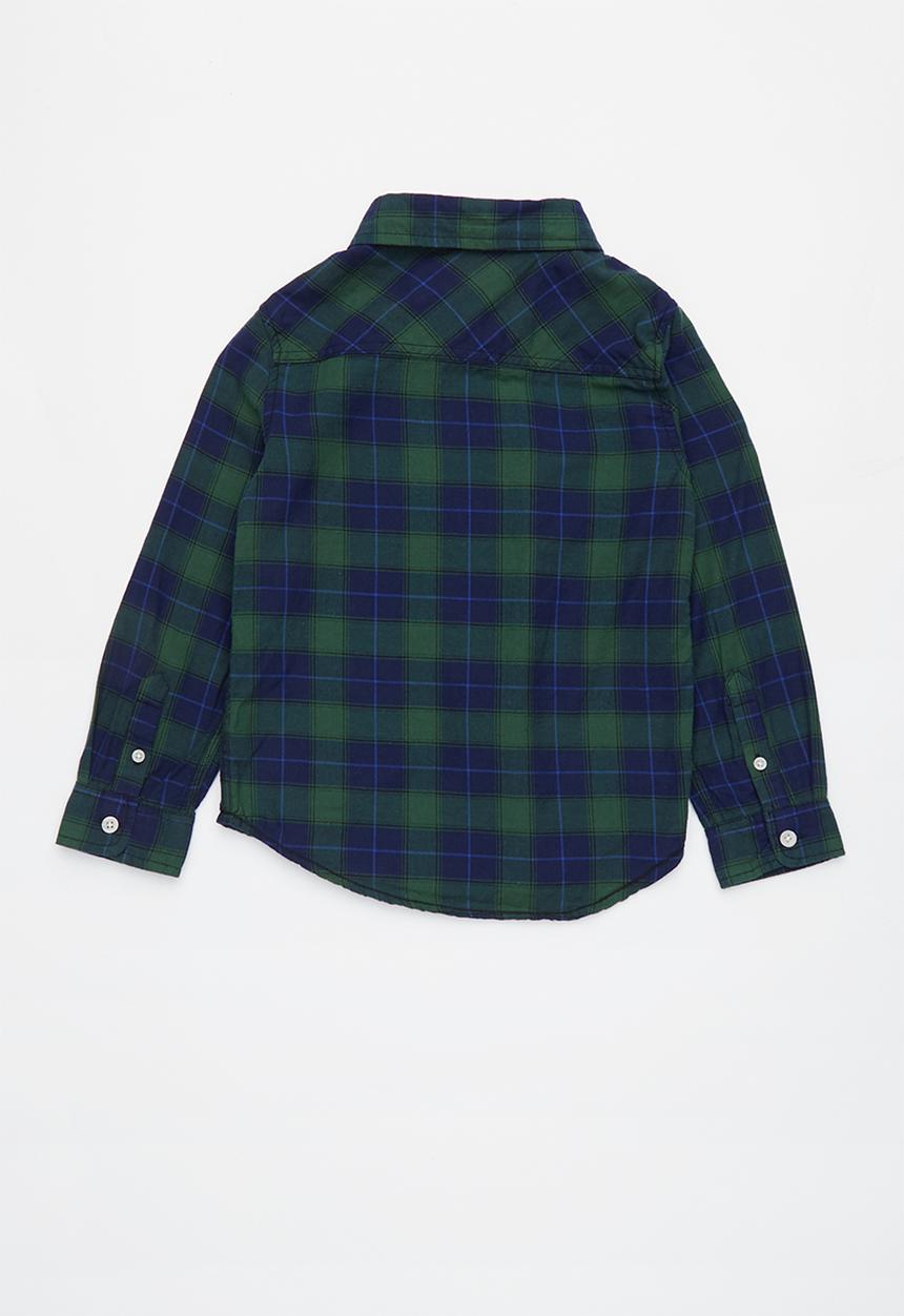 Cotton On - Long sleeve shirt - green & navy